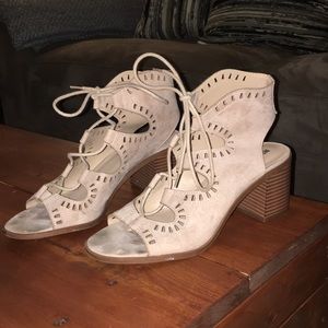 Mossimo heeled open toe lace up sandals